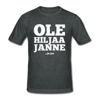 "Ole hiljaa Janne" -paita - tummanharmaa meleerattu